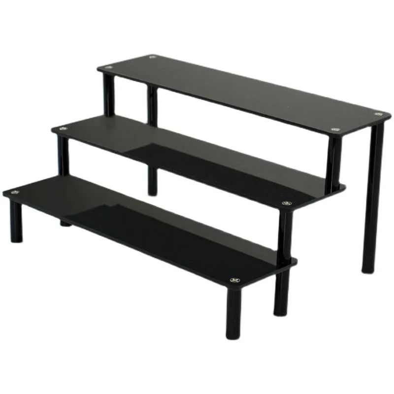 Completely Black Acrylic Display Rack Is Used Cupcakes
