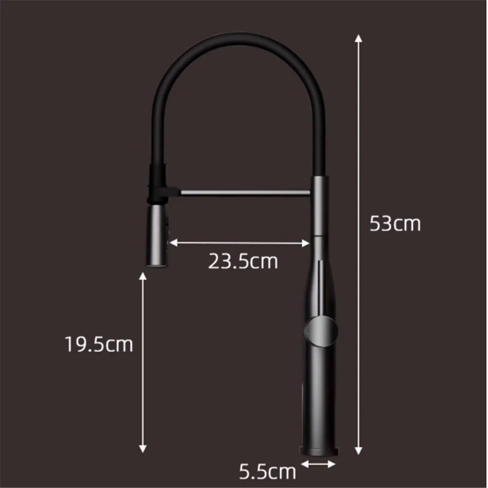 Brushed Gold Pull Out Faucet Gray Pull Out