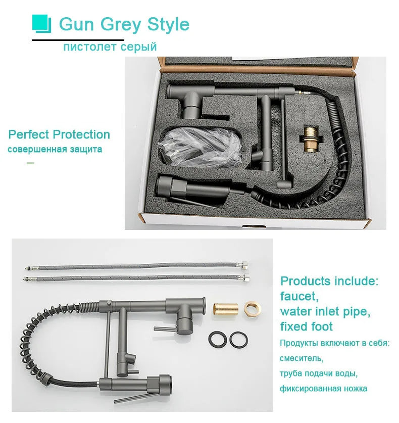 Gegve Faucets Removable Taps Brush Brass Faucet Water