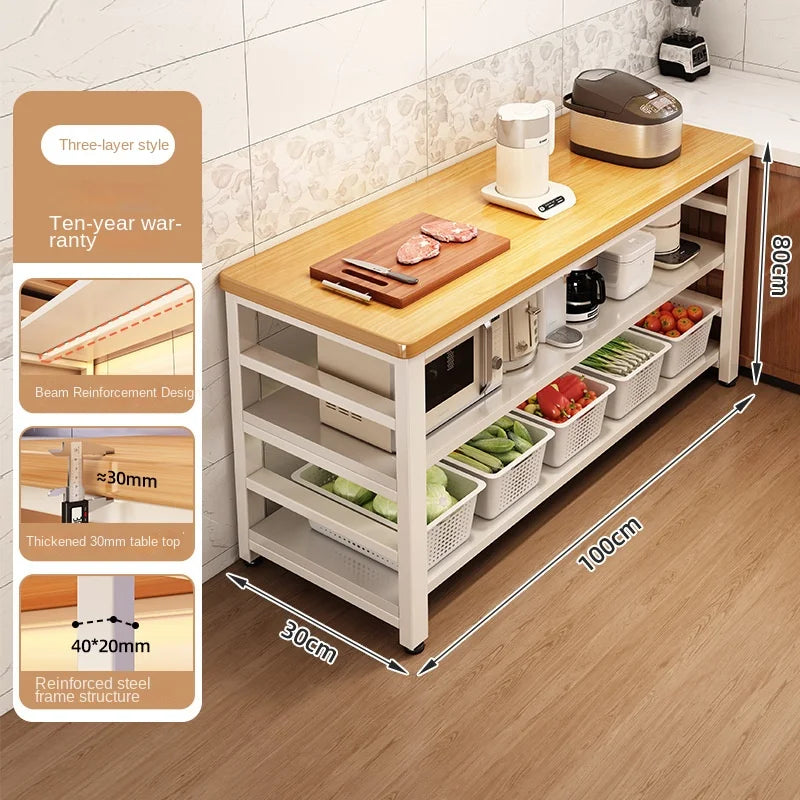 Storage Rack Floor-Standing Multi-Tiered Workbench Storage