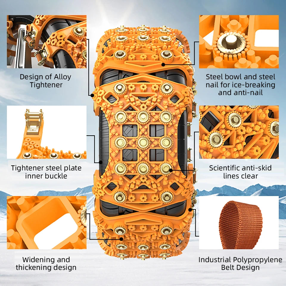 Automobile Snow Chains Winter Tire Anti-Skid Chain 165-255mm