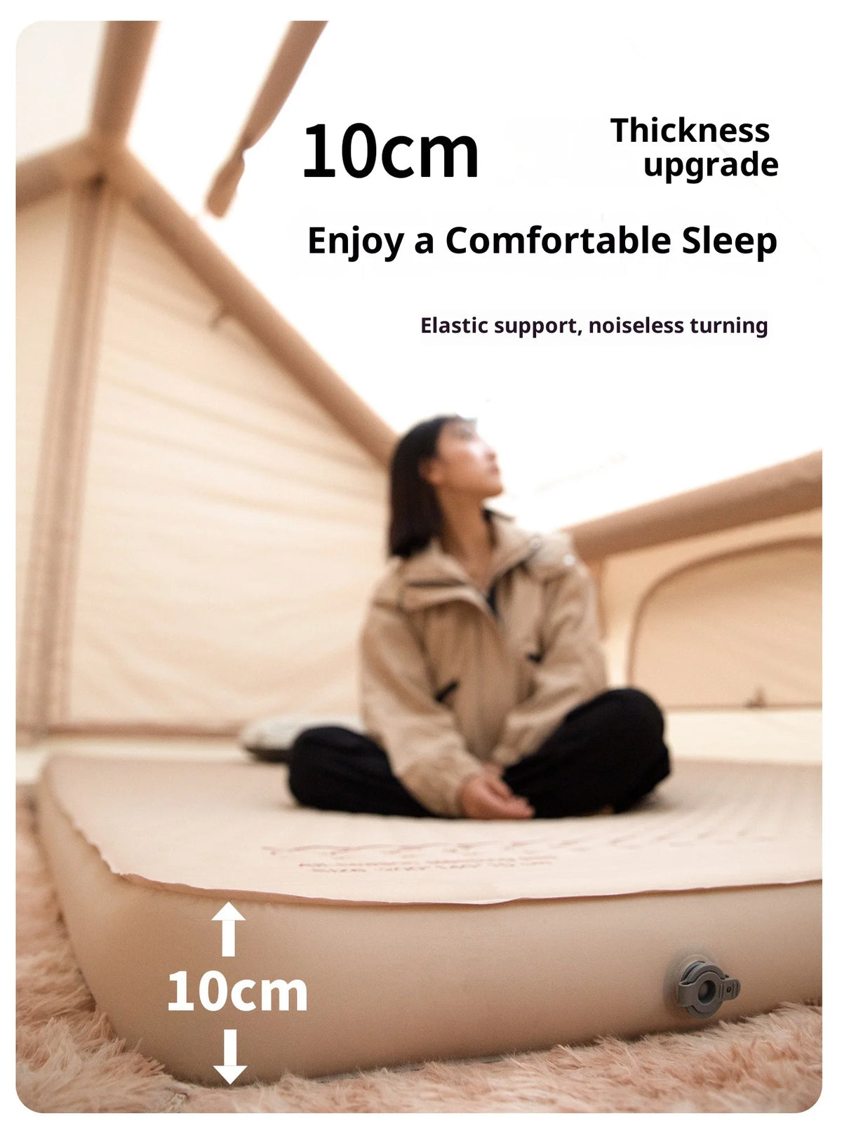 Newest Mountainhiker Inflatable Mattress Upgrade Edition 10cm