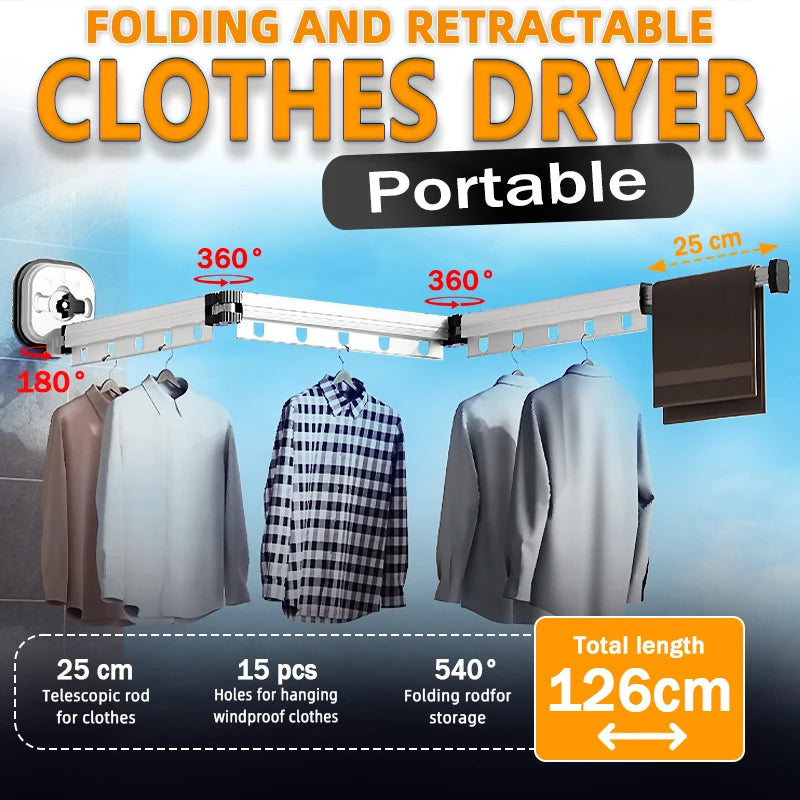 White No Punching Drying Rack Suction Cup Drying