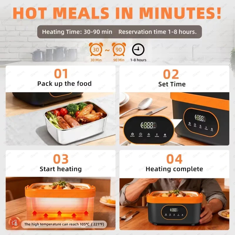 Gison Electric Heated Lunch Box Food Warmer 5l