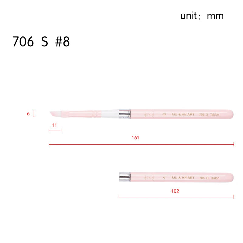 Pink Travel Minipen Korean Synthetic Hair Artist Acrylic