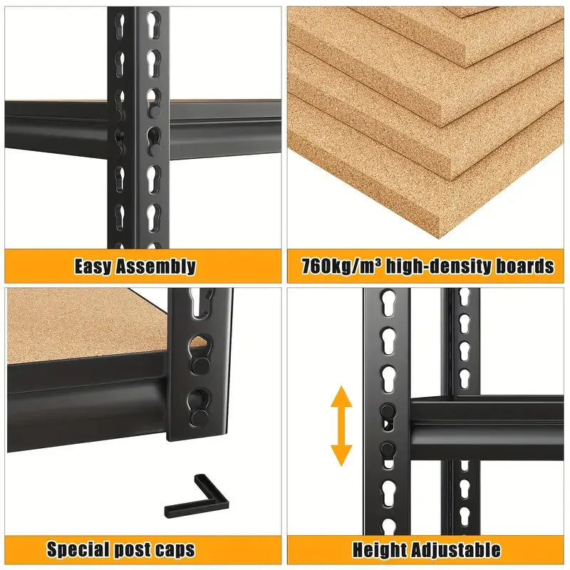 Heavy-Duty 5-Storey Bolt Steel Storage Rack Unit Adjustable