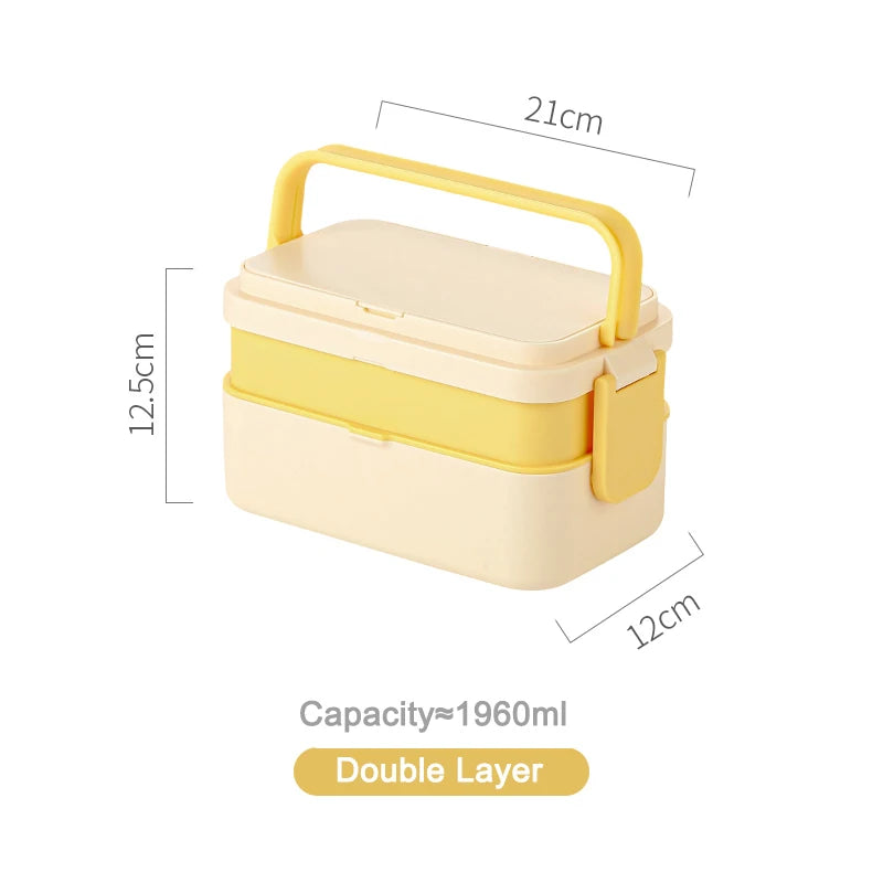 Magic Bento Box Double Layer Lunch Box Meal