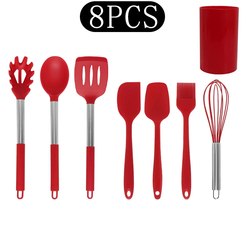Black Non-Stick Silicone Kitchenware Cooking Utensils Cookware