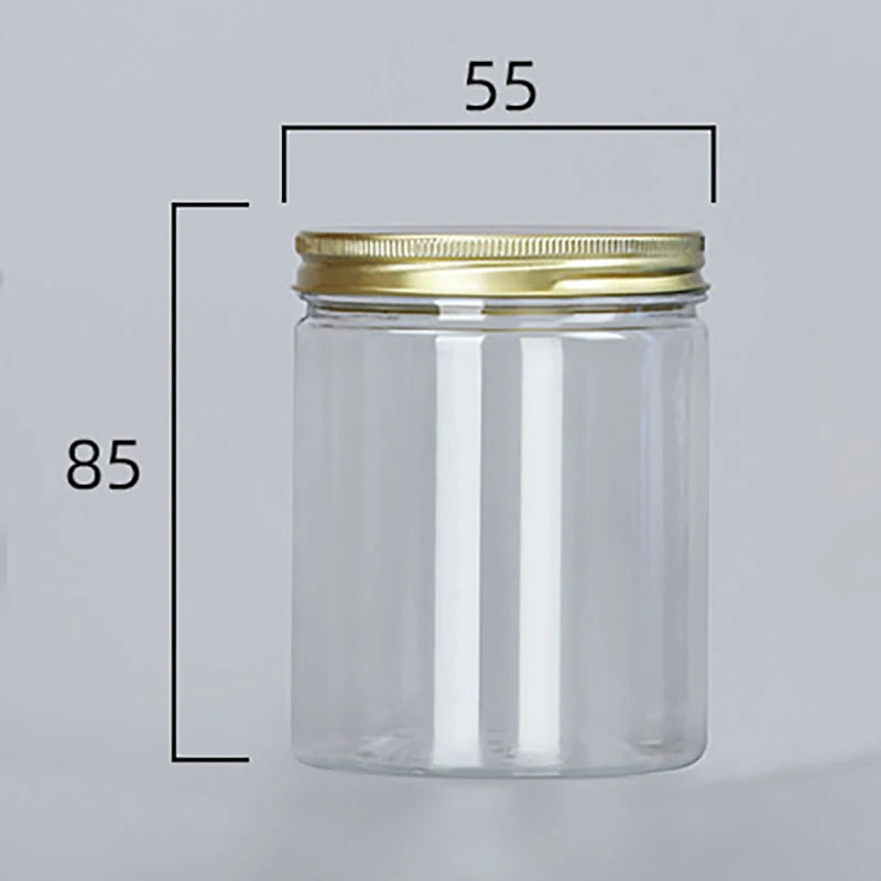 Transparent Sealing Jar Aluminium Screw Lids Organizer Storage