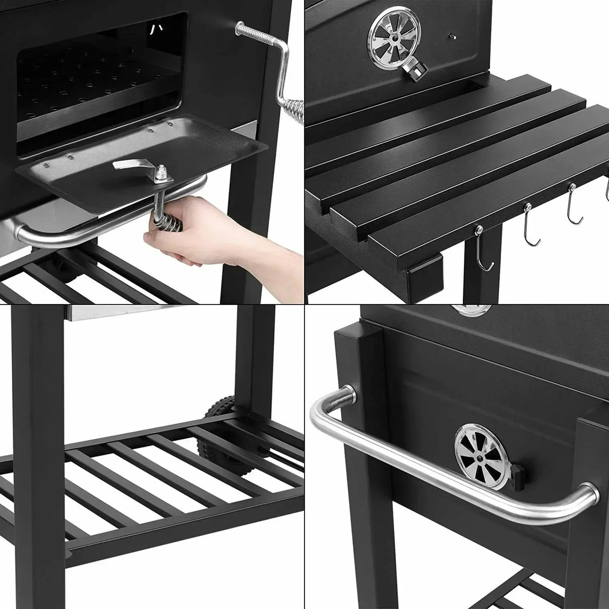 10 People Bbq Camping Charcoal Barbecue Stove Wheels