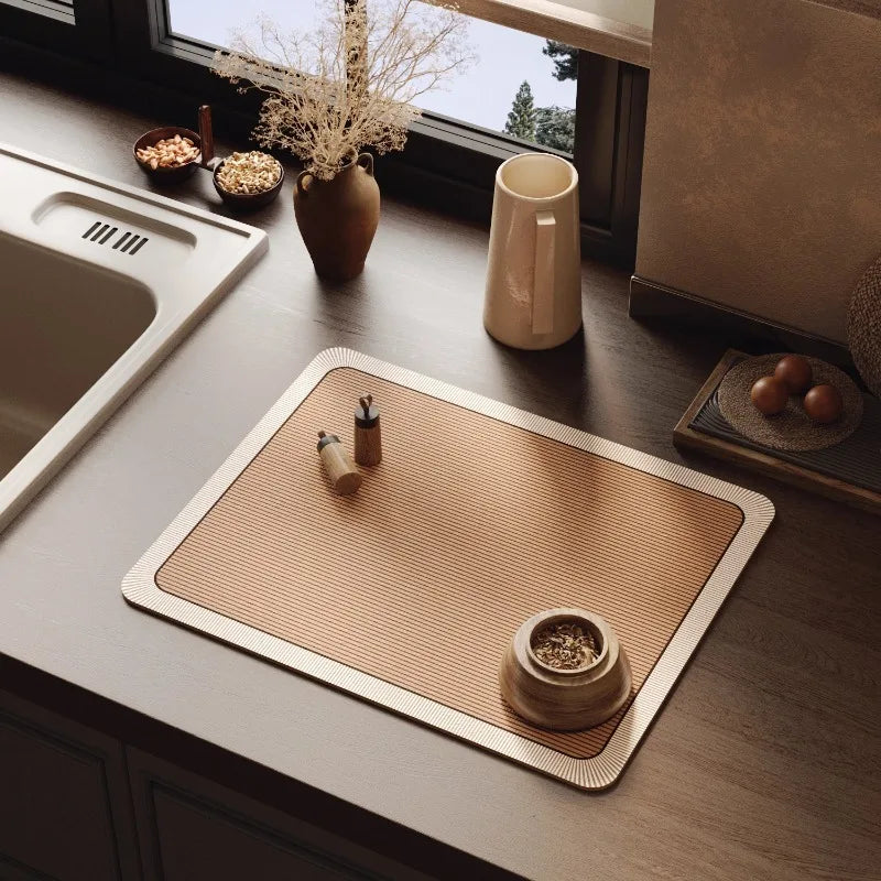 Minimalist Premium Counter Drying Mat Solid Color Quick-Dry