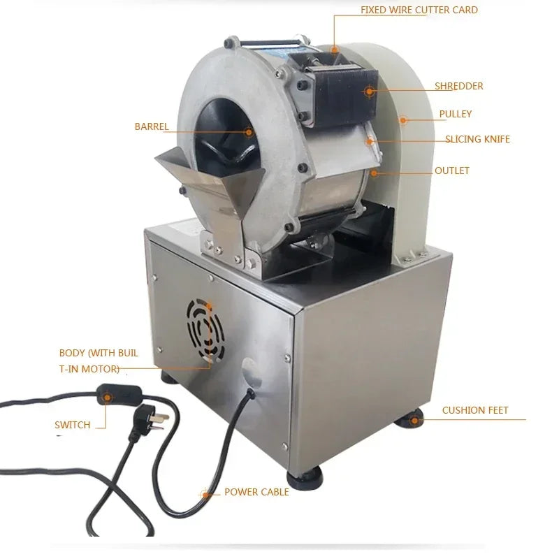 220v/180w Automatic Potato Radish Slicing Machine Multi-Function