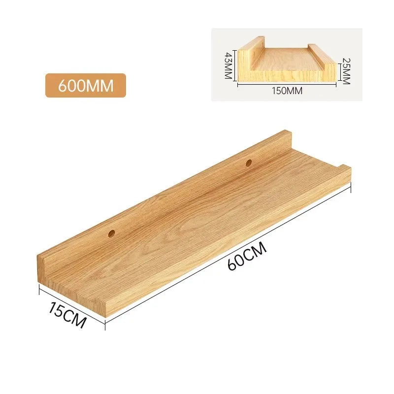 Wooden Floating Shelf Wall Mounted U-Shaped Shelf Display