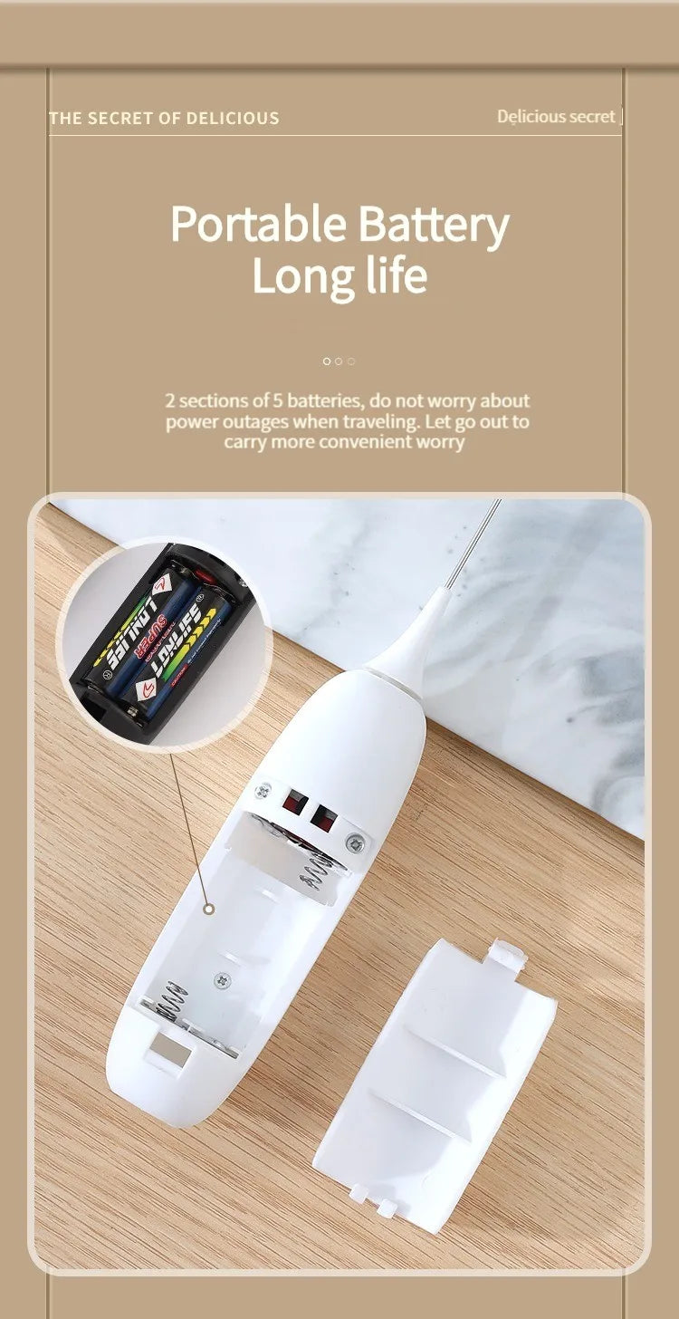 1pc Battery Model Handheld Egg Beater Froth Mixer