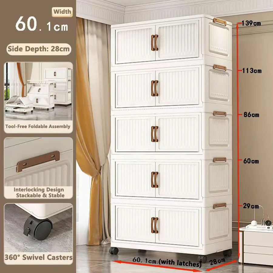 Multi Specification Storage Cabinet Folding Cabinet Clothes Snack