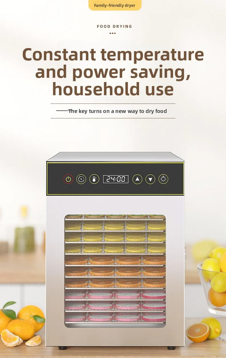 12-Tier Commercial & Food Dehydrator 750w Stainless Steel