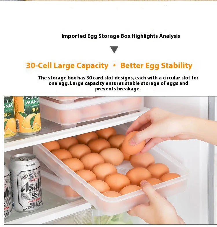 1pcs Simple Egg Box 30-Grid Refrigerator Storage Box
