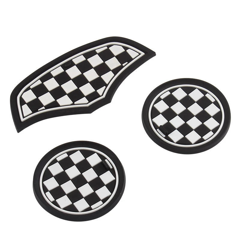 3pcs Non-Slip Car Water Cup Pad Silicone Mat