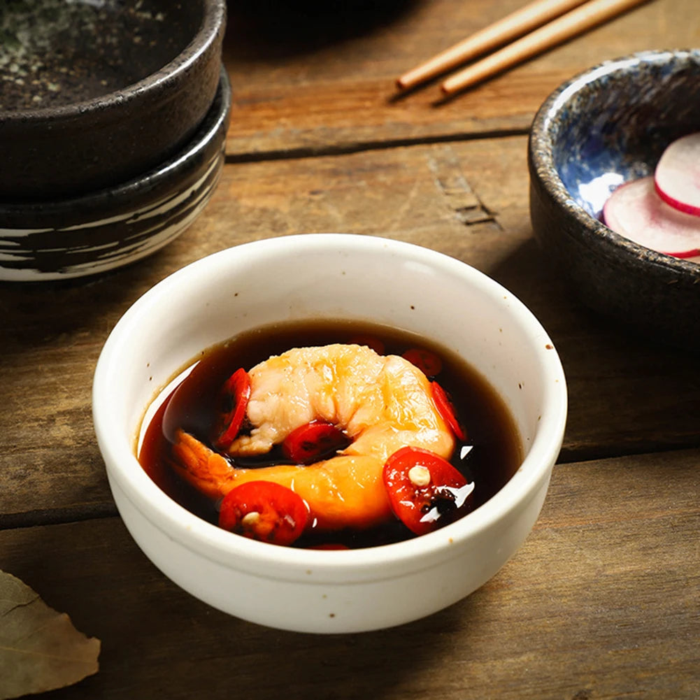 Japanese Ceramic Dipping Bowls Small Round Soy Sauce