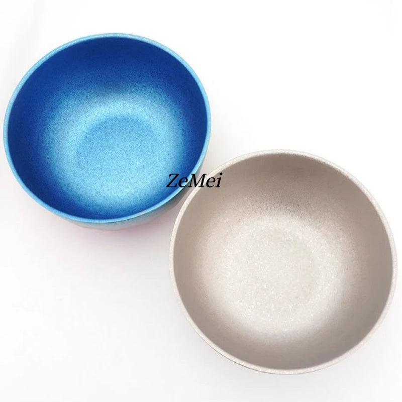 Pure Titanium Thickened Double-Wall Salad Bowl Multicolor