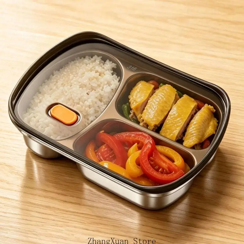 Divided Meal Preps Lunch Box Stainless Steel Container