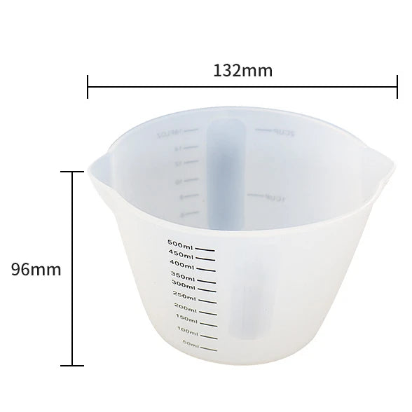 500ml & 250ml Large Silicone Measuring Cups Resin