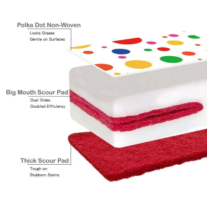 Vismoore Thick Dish Sponge High Density Absorbent Double