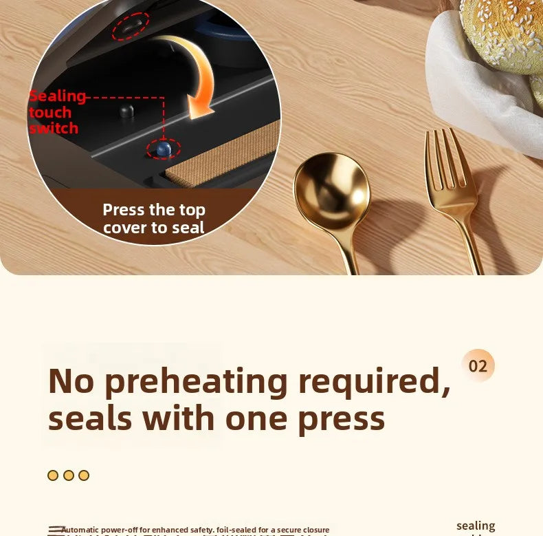 Compact In Rechargeable Bag Sealer Heat Seal Cutter
