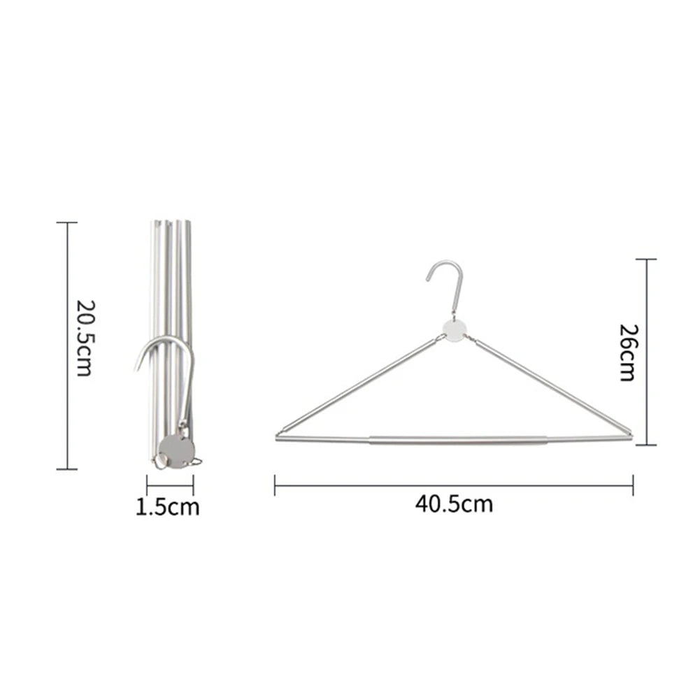 Outdoor Foldable Non-Slip Coat Drying Rack Aluminum Closet