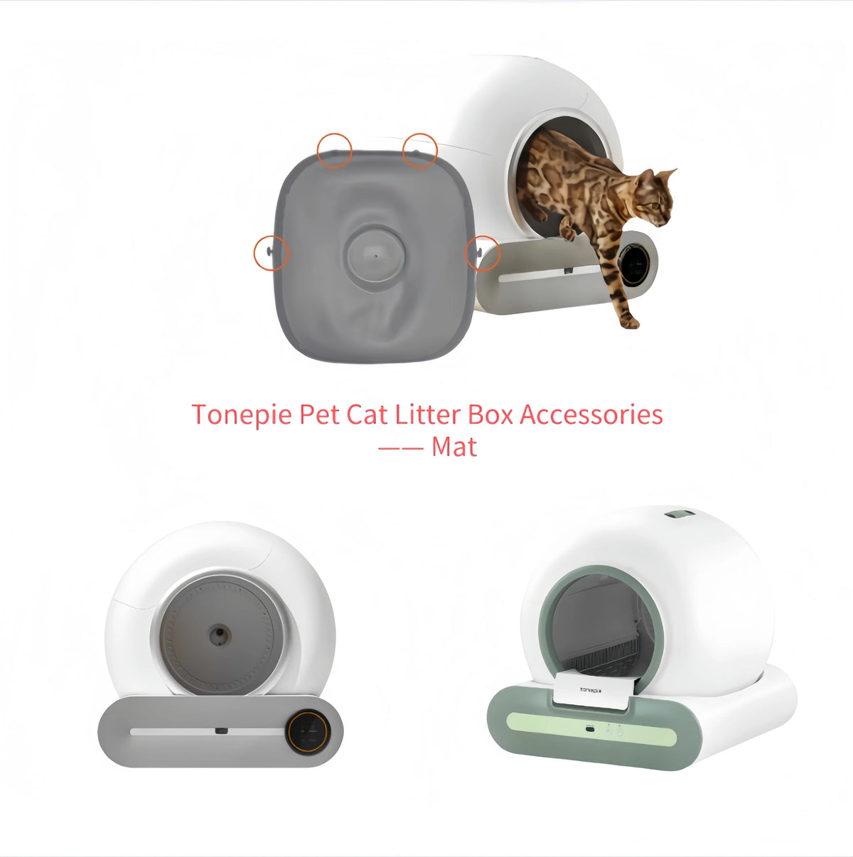 Tonepie Silicone Cat Litter Pad Replacement Part 65l