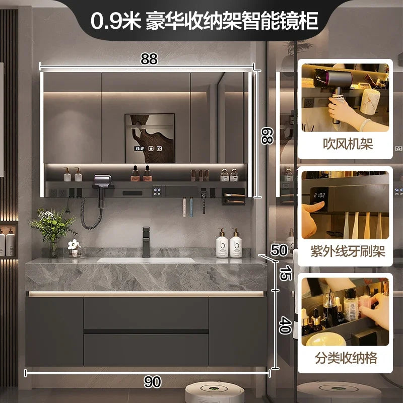 Paper Drawers Bathroom Cabinet Organizer Storage Mirror Toilet