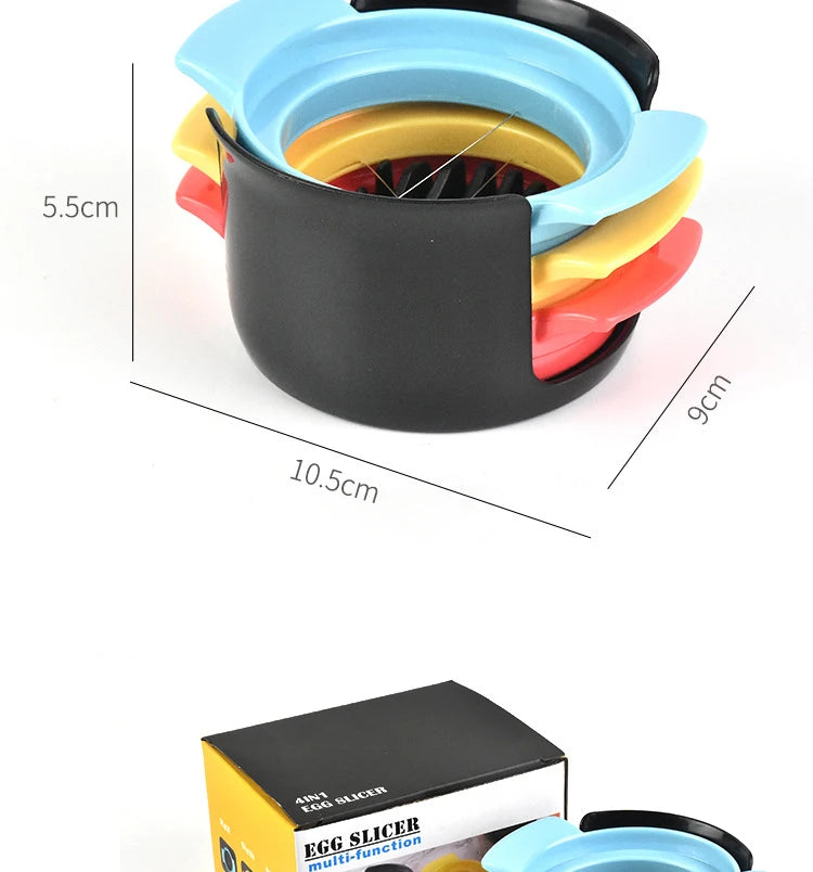 Stainless Steel Three In One Egg Slicer 3-In-1