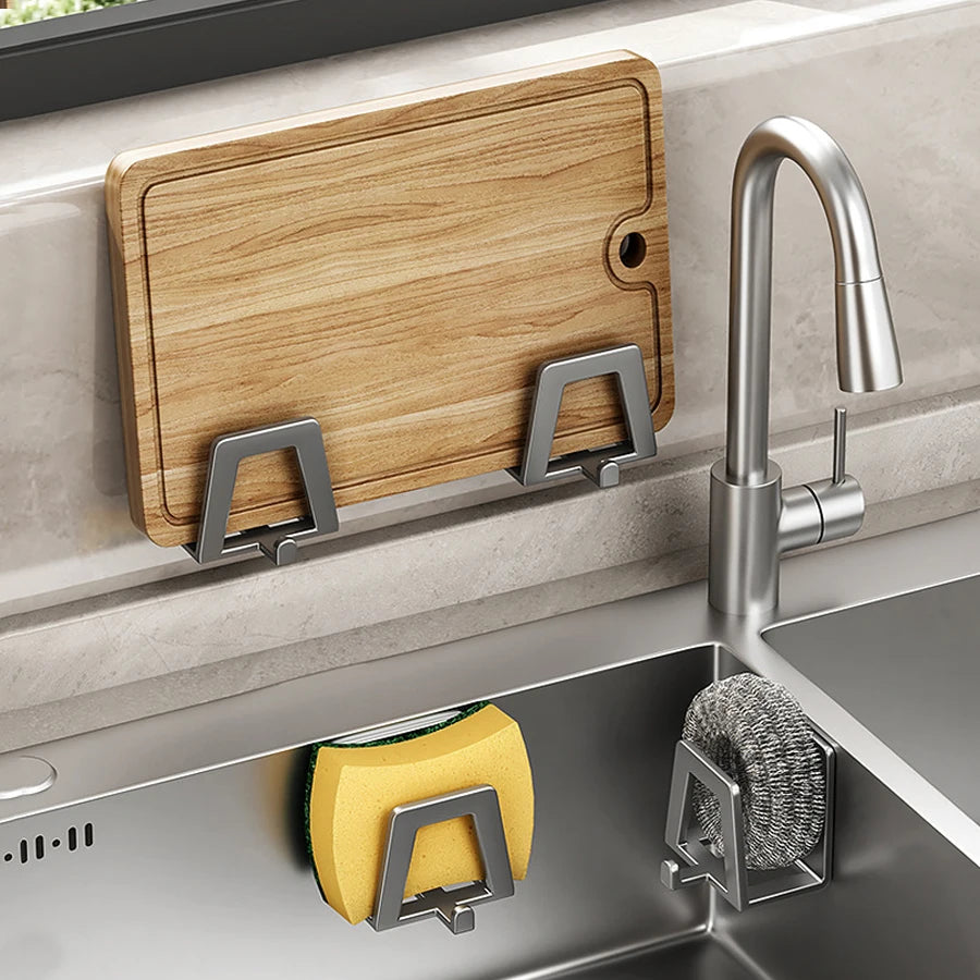 Sink Sponge Rack Drain Storage Holder Self Adhesive