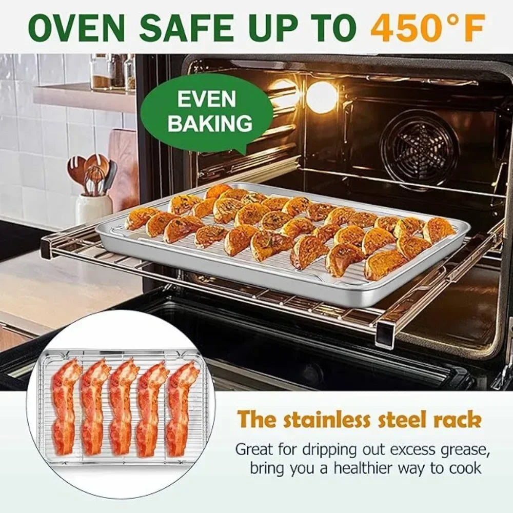 Large Size Stainless Steel Baking Tray Cooling Rack