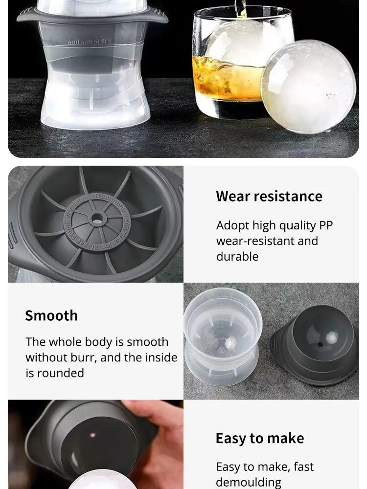 1/2pcs Bar Whiskey Round Ice Cube Maker Silicone