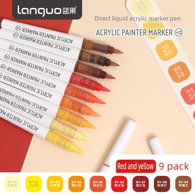 Languo 288/9 Colors Direct Liquid Acrylic Marker Soft