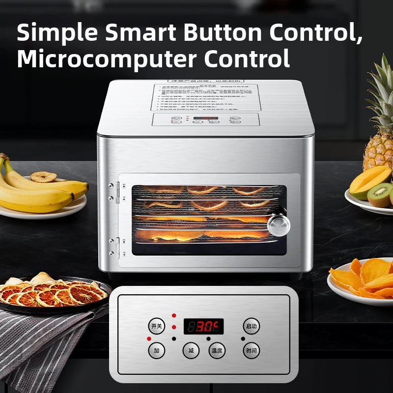 Commercial Grade 5-Layer Food Dehydrator Stainless Steel Drying