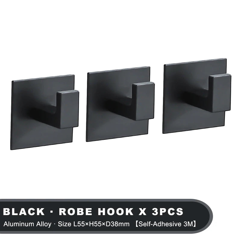White Wall Hook Adhesive Towel Holder No Drill