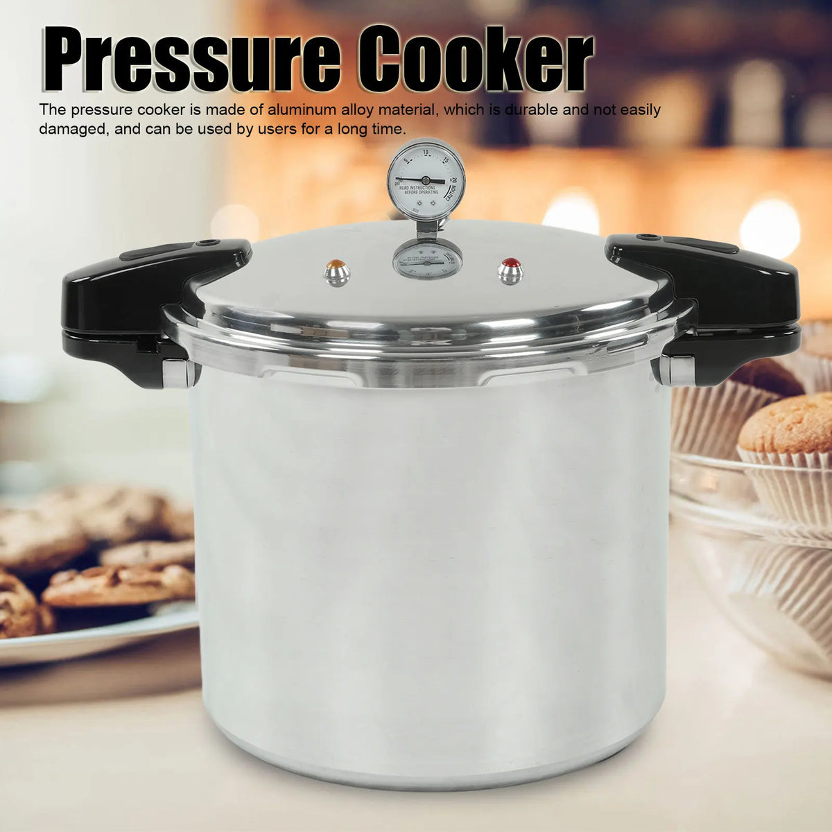 23l Pressure Cooker Aluminum Alloy Pressure Cooker Gauge
