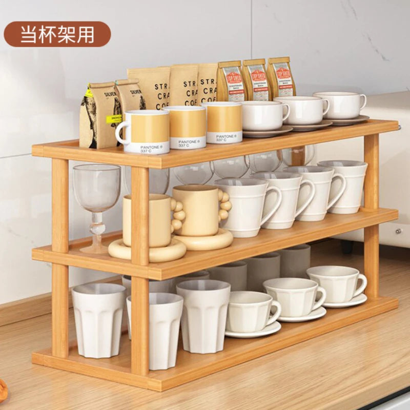 Multi-Layer Desktop Storage Rack Office Cup Holder Desk