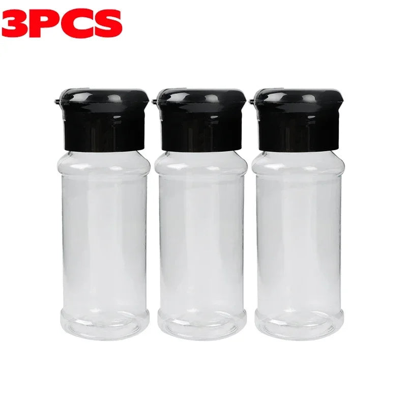 Clear Spices Bottle Salt Pepper Shakers Plastic Barbecue