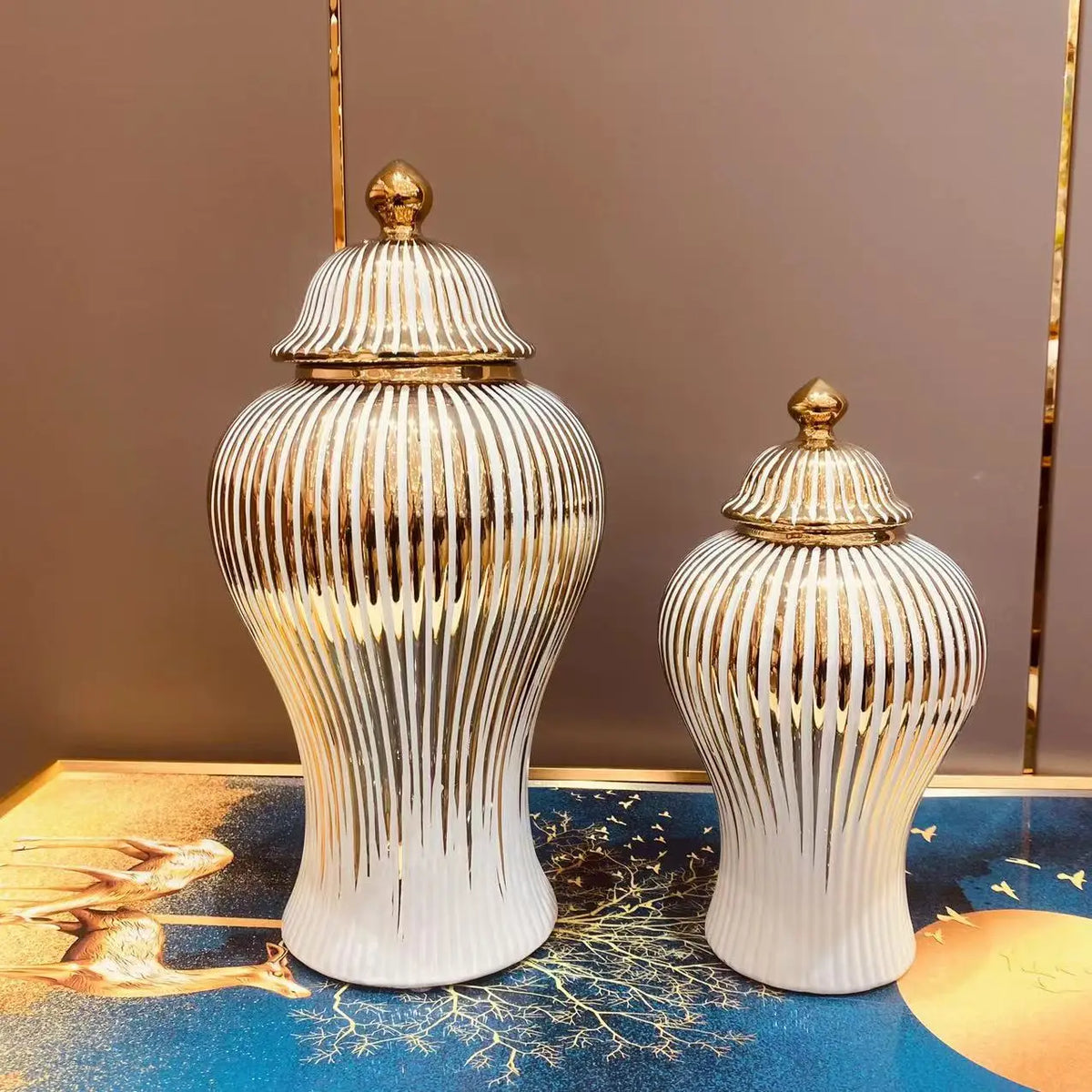 Vase Ceramic Luxury Electroplated General Jar European Ceramic