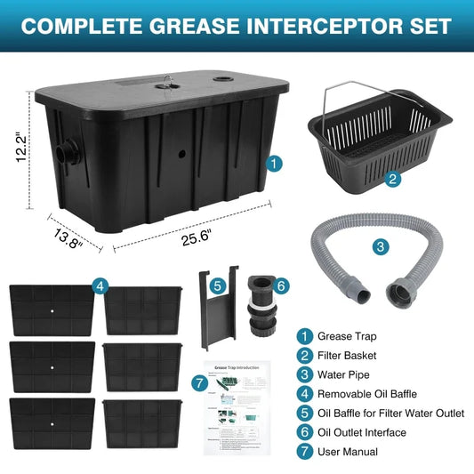 Commercial Oil-Water Separator Oil Grease Trap Outlet Restaurant
