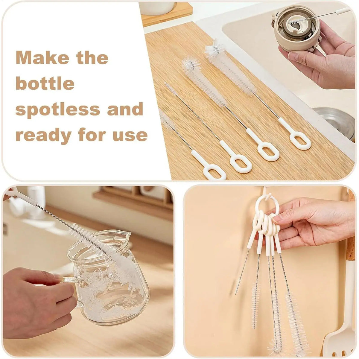 Water Bottle Brush Washing Cups Scrubber Bottle Scrubber