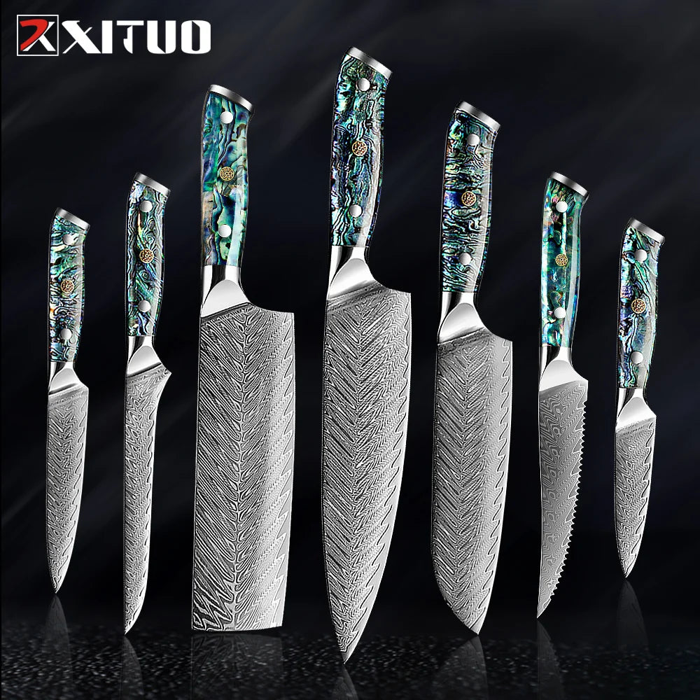 Xituo Damascus Steel Knife 1-5 Chef Knife Japanese