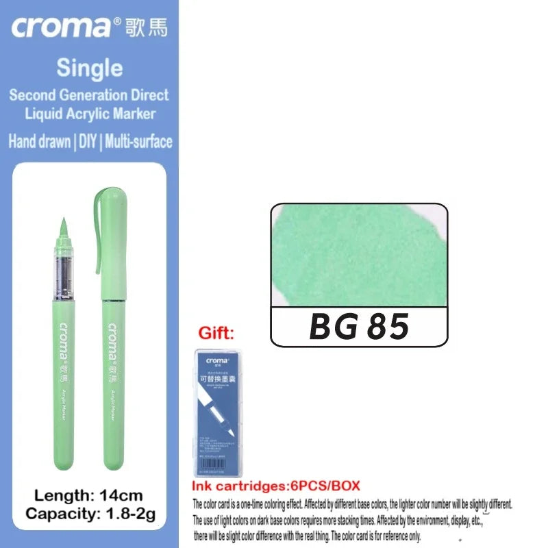 Croma 160/1 Colors Refillable Direct Liquid Acrylic Marker
