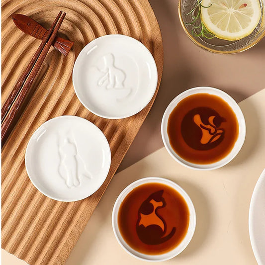 1pcs Ceramic Taste Dish Animal Small Plate Creative