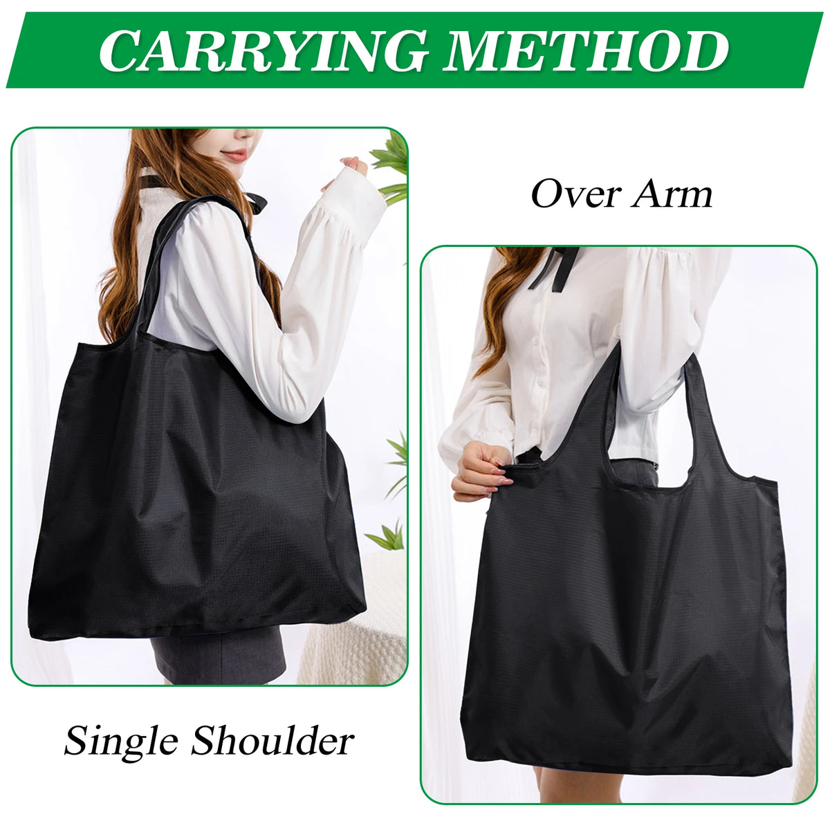 Reusable Grocery Bags Foldable Shopping Bags Machine Washable