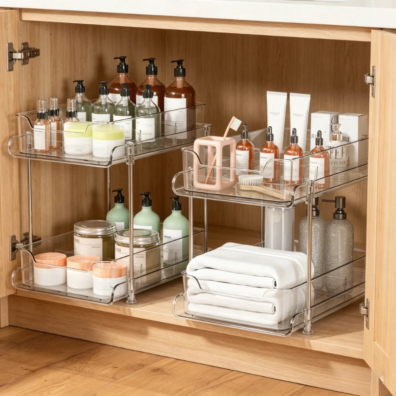 Tier Under Sink Organizer Sliding Cabinet Basket Organizer