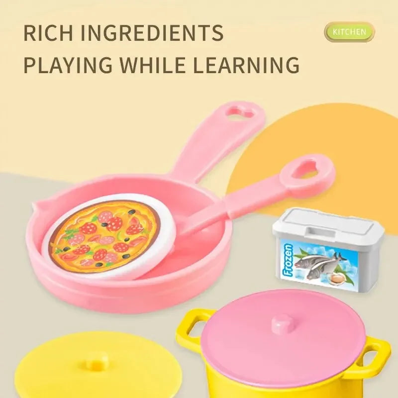 Mini Counter Play Diy Simulated Cooking Food Tableware